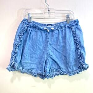 GAP Denim Ruffle  Blue Youth Shorts  16/XL